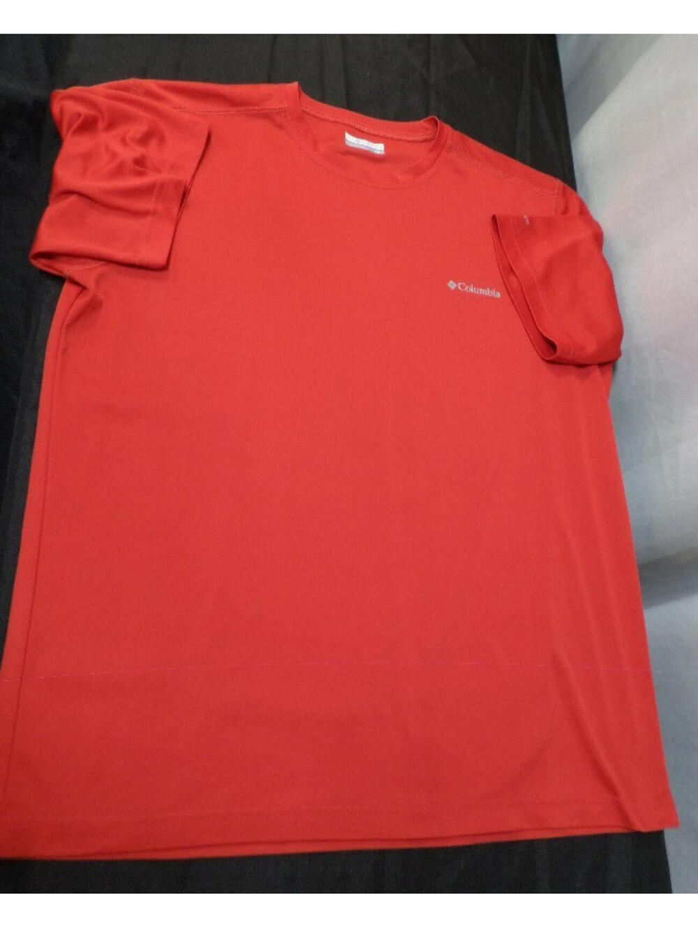 DESIGNER COLUMBIA OMNI-WICK MOISTURE WICKING SHORT SLEEVE RED SHIRT SIZE LARGE